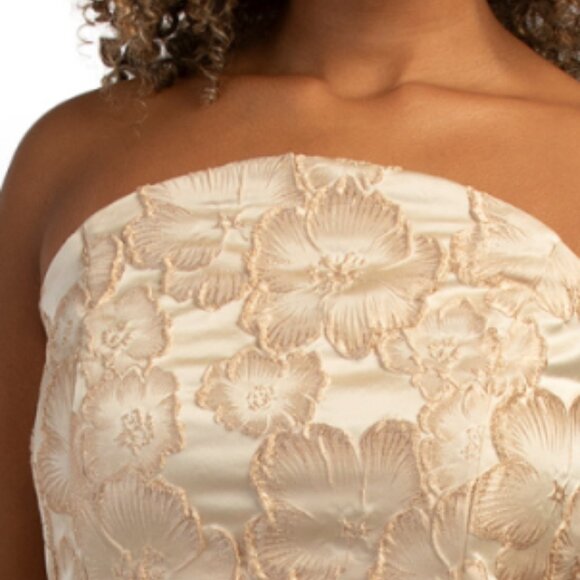 ENDLESS ROSE Jacquard Strapless Front Bow Mini Dress - Picture 3 of 3